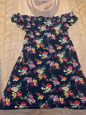Love & Legend Black Floral Off-Shoulder womens Dress